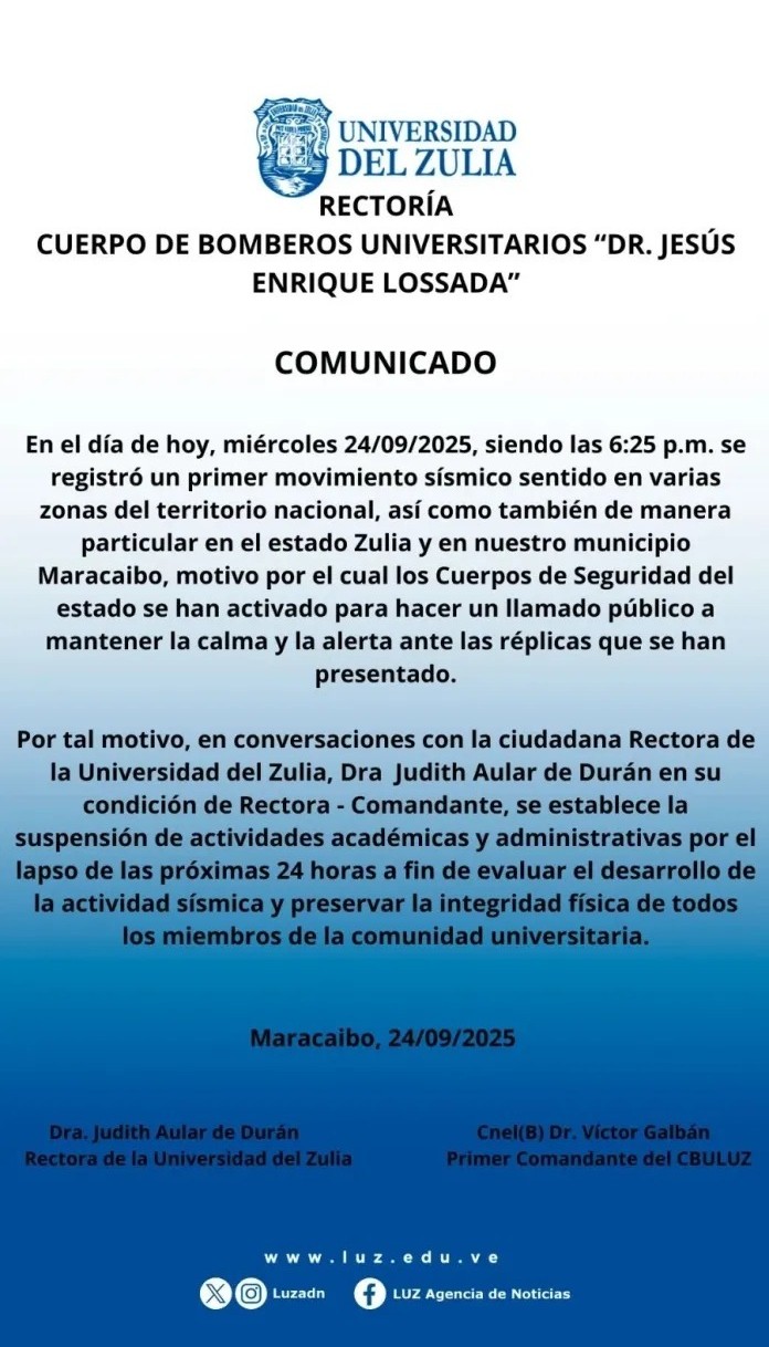 Ausentismo en planteles educativos del Zulia tras sismos