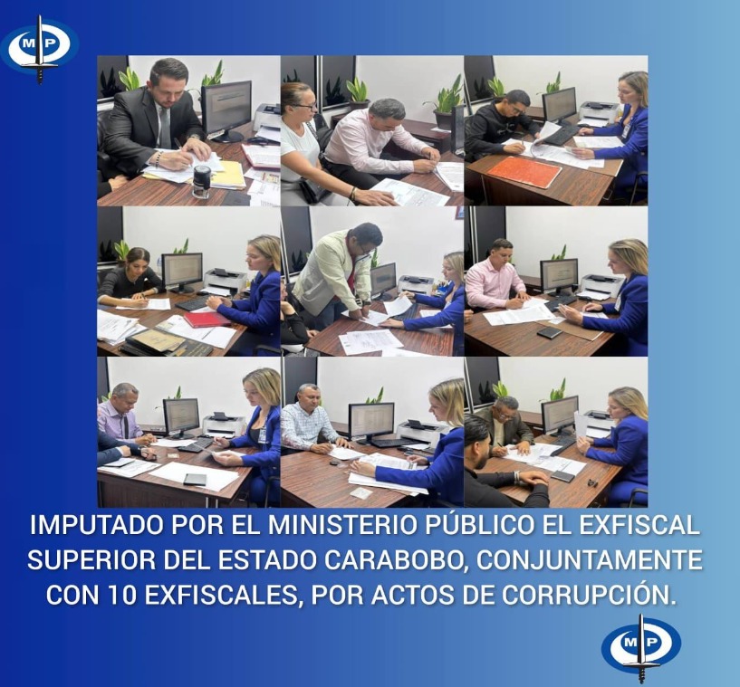 Imputados Exfiscal Superior de Carabobo junto a otros 10 exfiscales