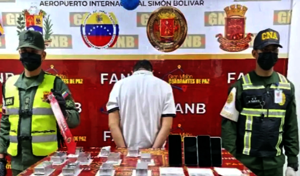 Capturan en Maiquetía a colombiano que intentaba llevar droga a Estambul