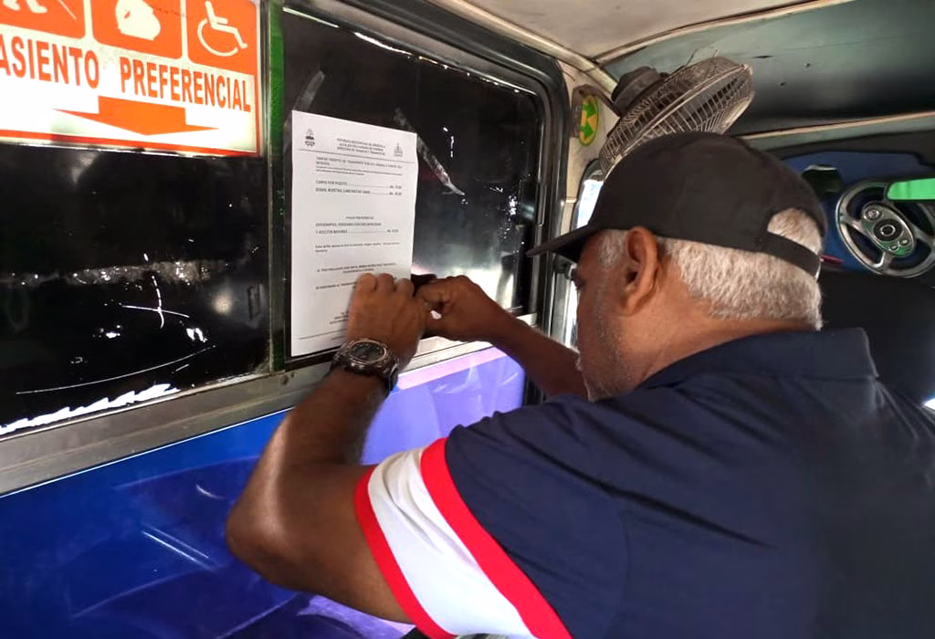 Fijan avisos con tarifa de transporte público de Cabimas