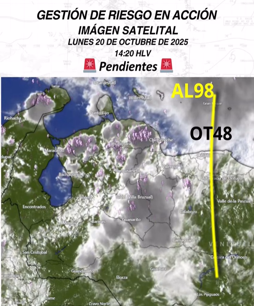 Inameh alerta de perturbación atmosférica por paso de la onda tropical 48