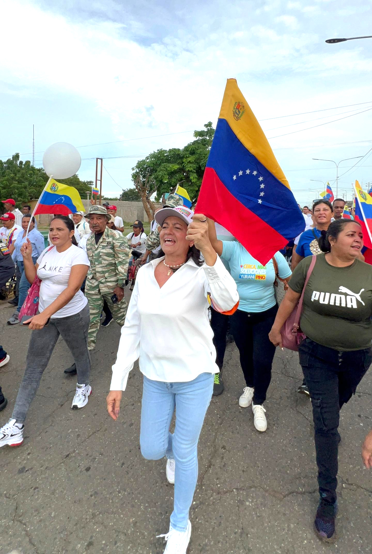 Marcha por la paz liderizada por Yurani Pino