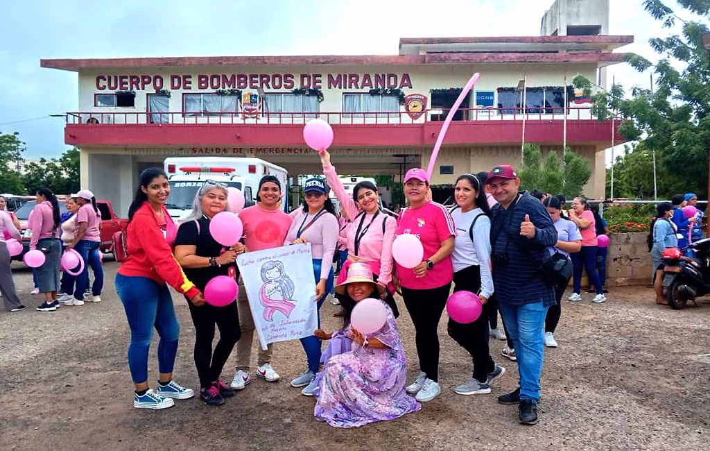 Realizaron Caminata Rosa en en el municipio Miranda