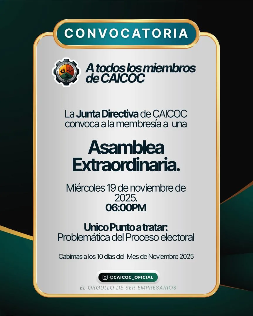 Caicoc Asamblea Extraordinaria urgente
