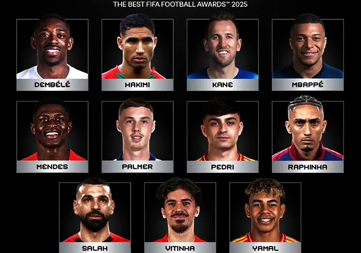 FIFA publicó los nominados al premio The Best 2025