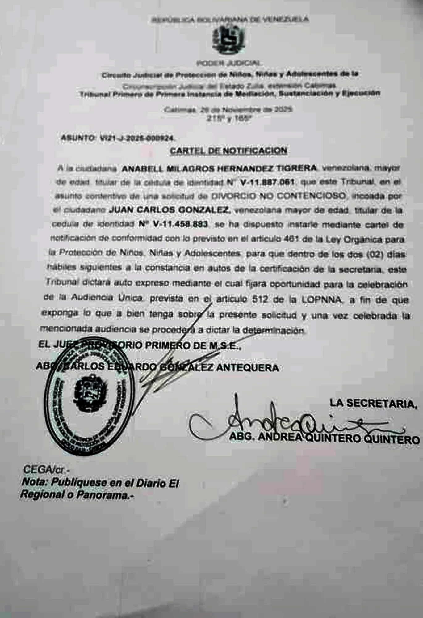  ANABELL MILAGROS HERNANDEZ TIGRERA