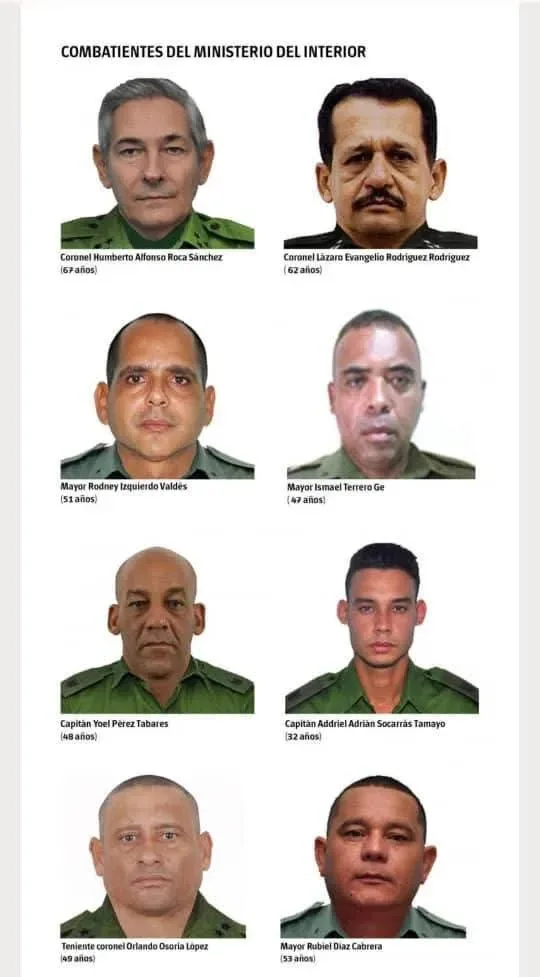 Cuba revela nombres y rostros de los 32 militares fallecidos en Venezuela 2
