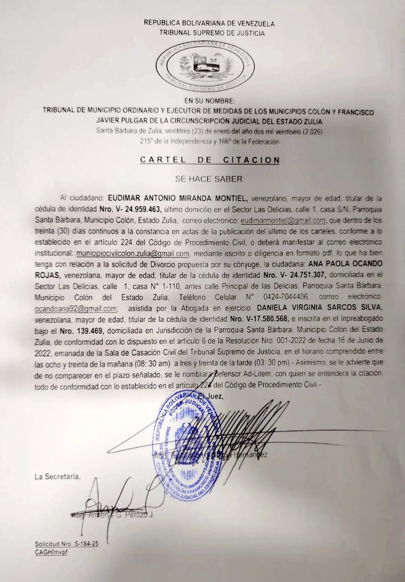 EUDIMAR ANTONIO MIRANDA MONTIEL 