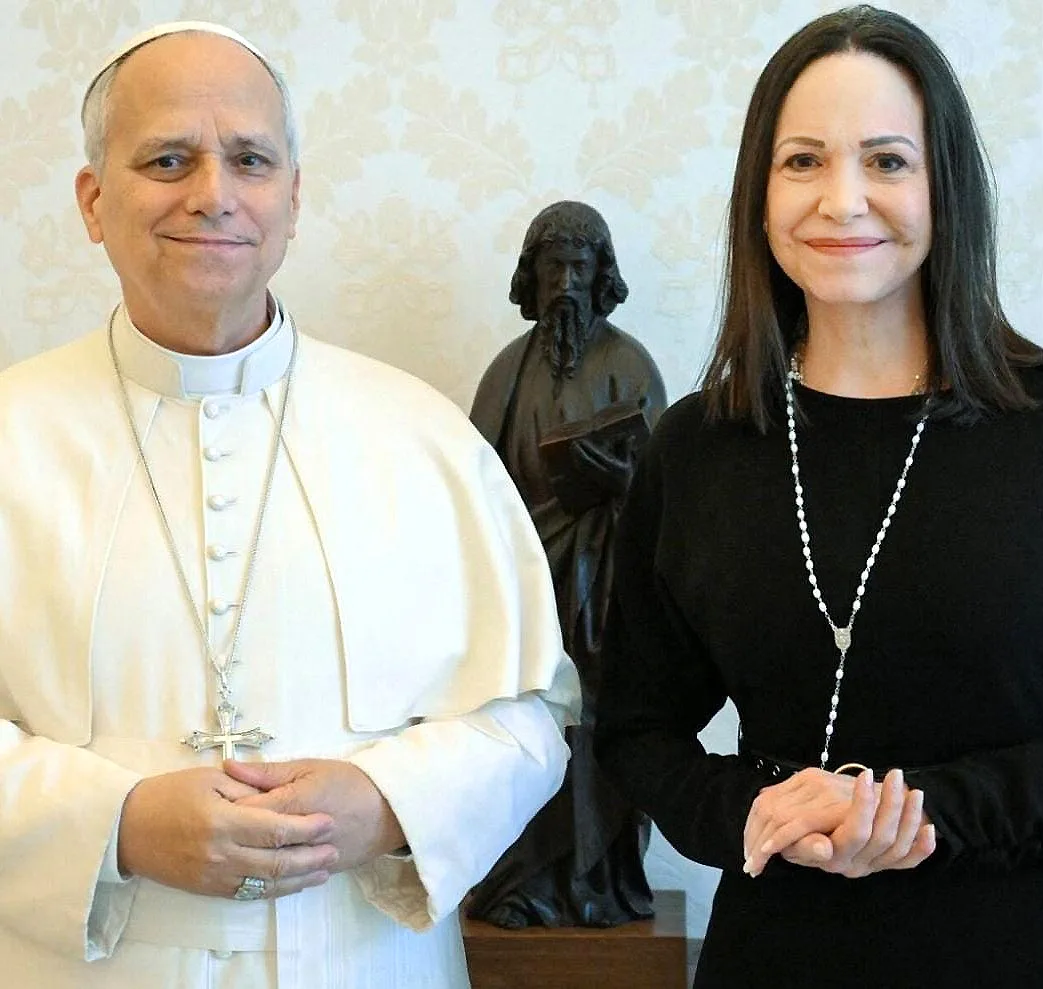 El Papa León XIV y María Corina Machado