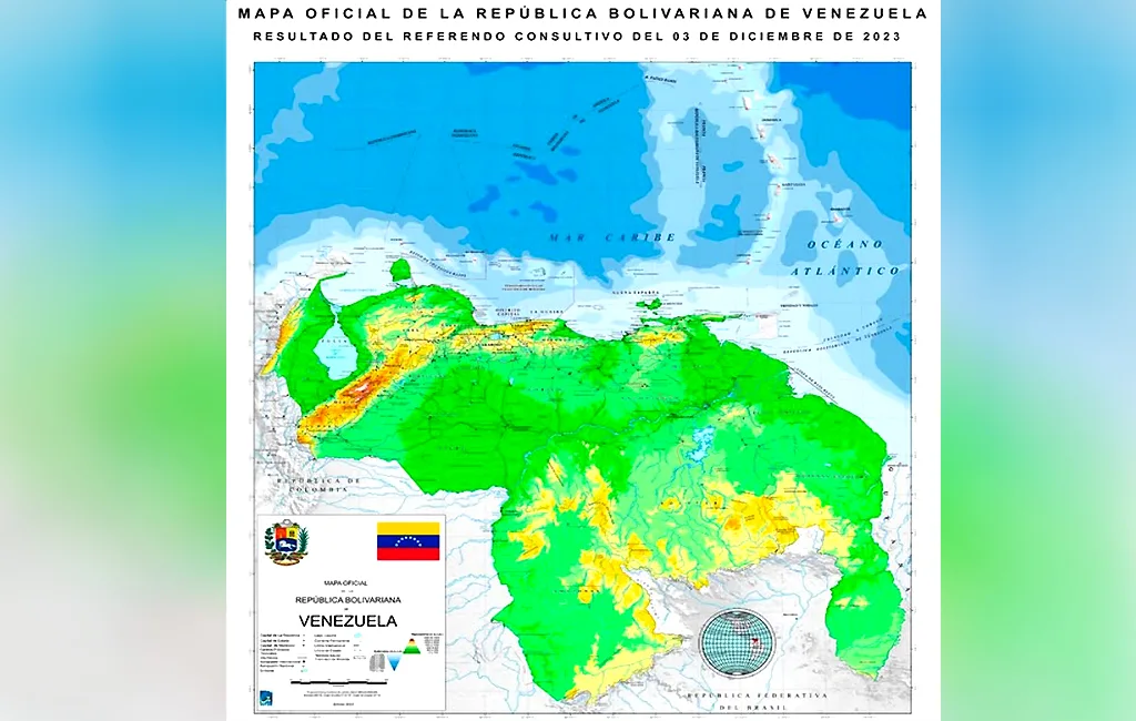 Mapa alterado por Trump donde suma a Venezuela como territorio de EE UU