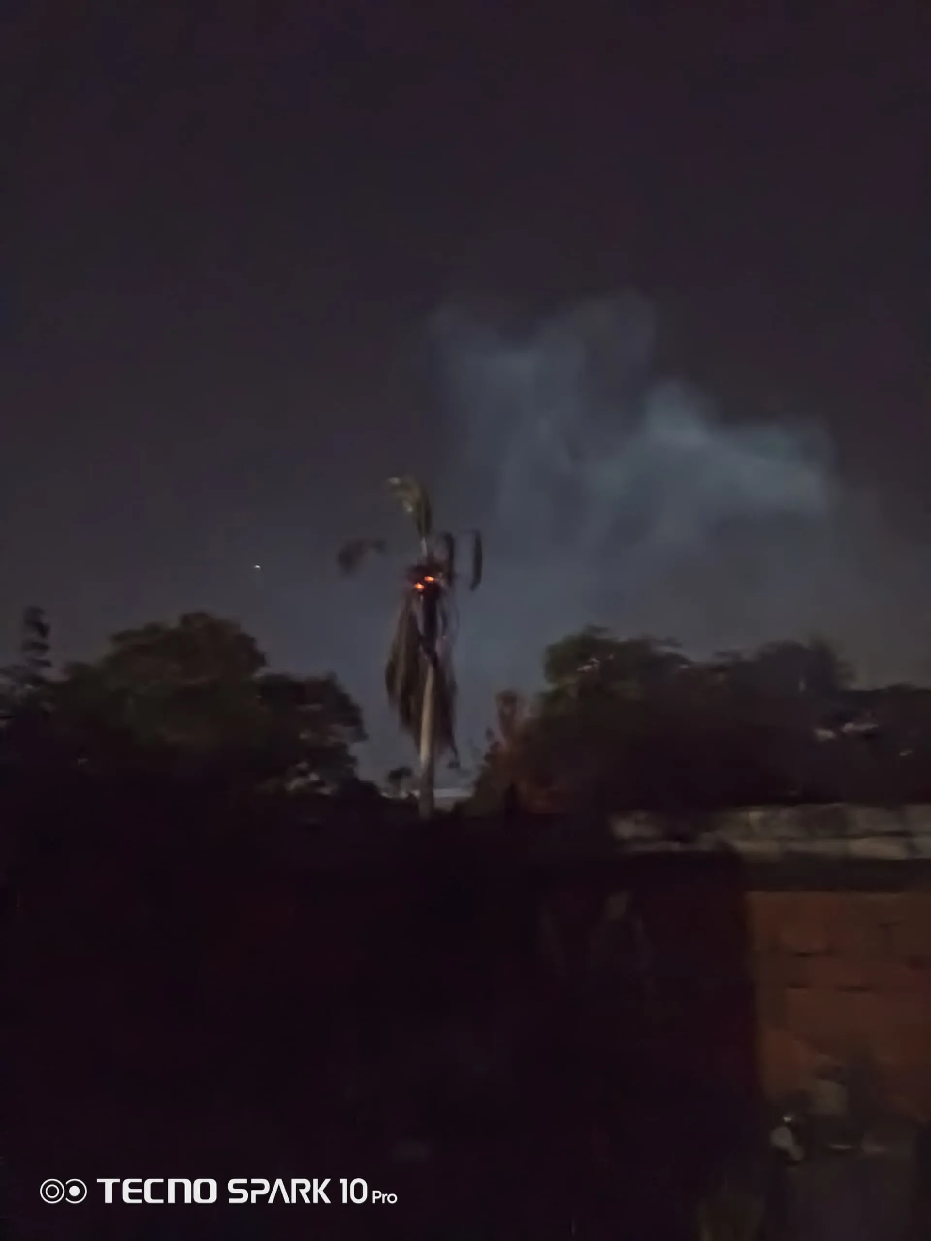 Incendio de vegetación en La Rosa