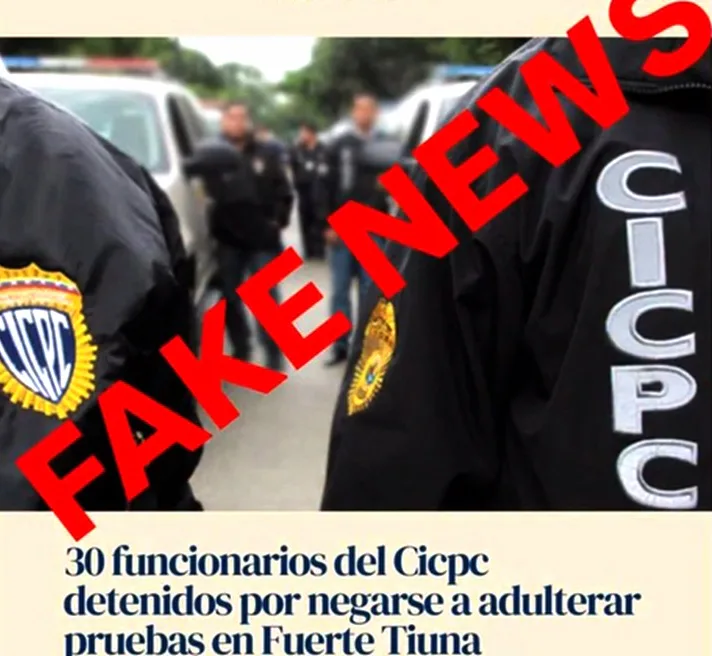 CICPC desmiente detención masiva de 30 funcionarios