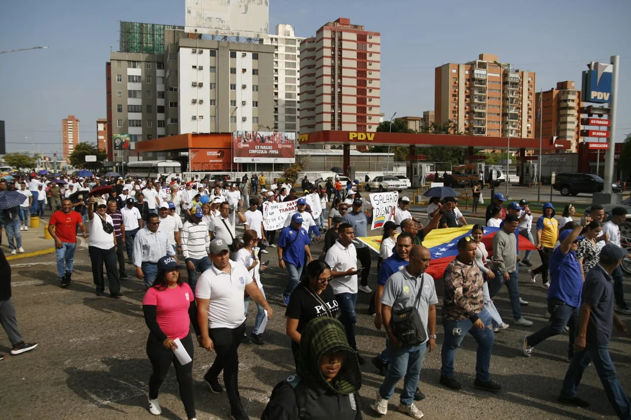 Marcharon sindicatos y gremios en Maracaibo