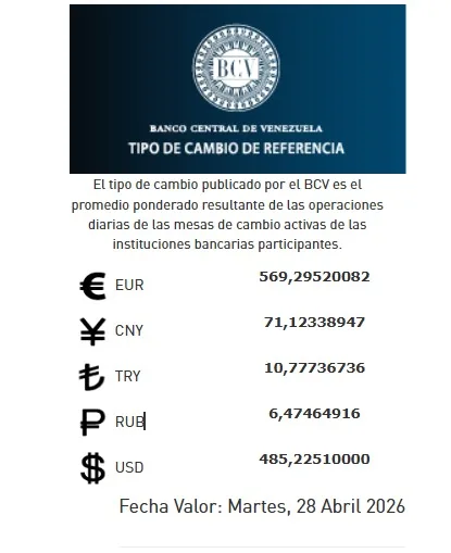 BCV dólar 485 22 bolívares