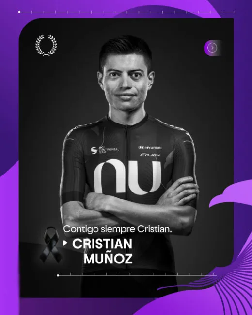 Ciclista colombiano Cristian Camilo Muñoz