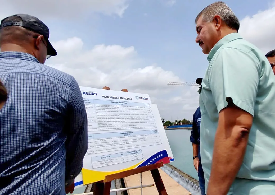 Maracaibo.- Desde las instalaciones de la Planta de Potabilización C en Maracaibo, el gobernador del estado Zulia, Luis Caldera, anunció el inicio del Plan Hídrico Abril 2026, este lunes 6 de abril.