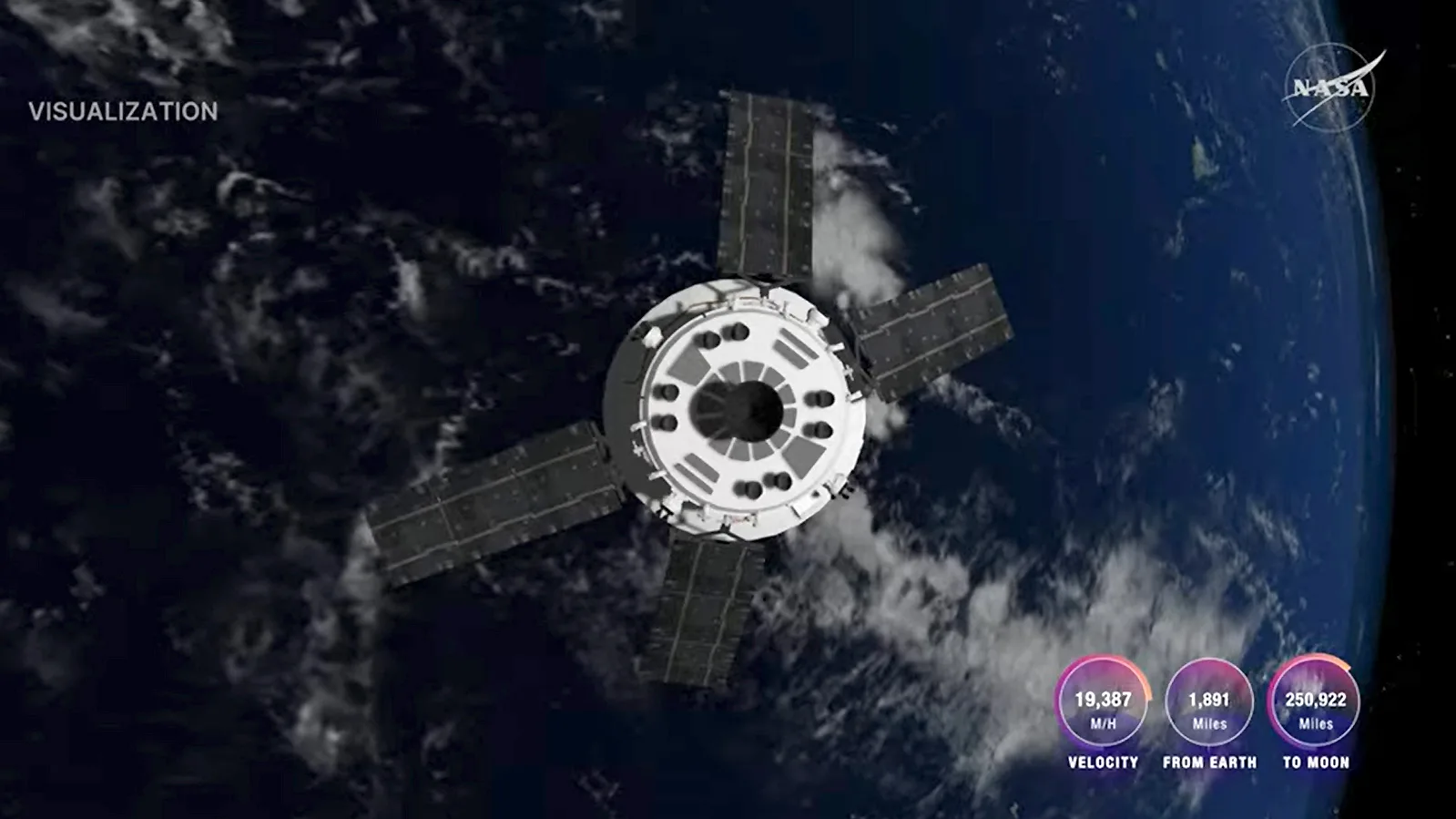 Orion se dirige a la Luna
