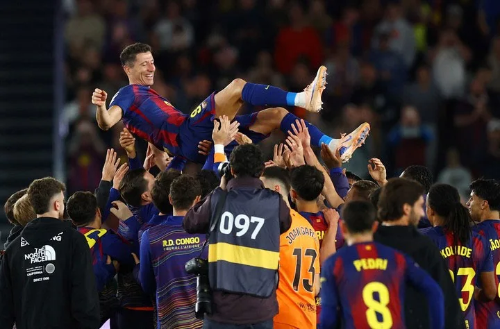 Lewandowski se despide del Barcelona
