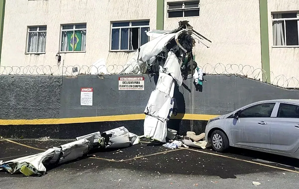 Una avioneta chocó contra un edificio en Brasil