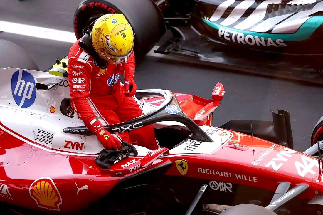 Hamilton firma su primer triunfo con Ferrari en Barcelona 1 R