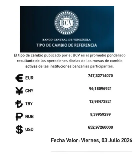 BCV 3 de julio