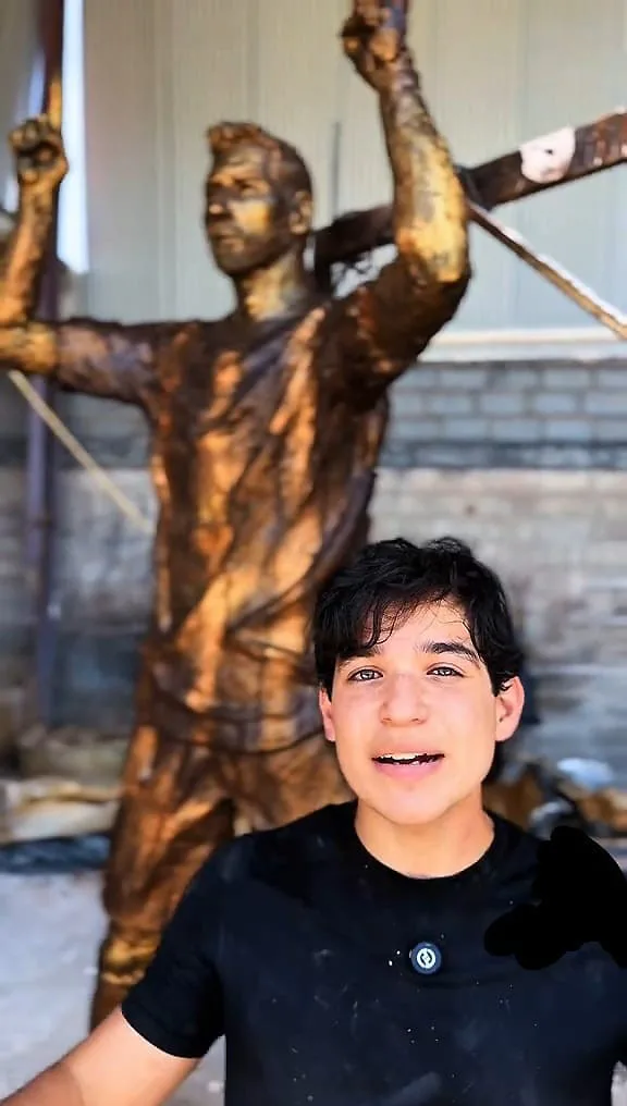 Escultura de Messi Josué Benjamín Maracaibo
